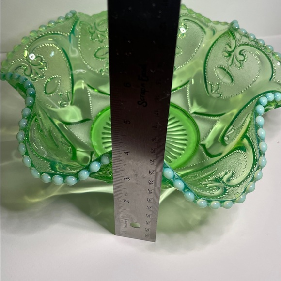 💚 Northwood Glass Co. early 1900s, in their “Scroll with Beads” pattern - Picture 14 of 17